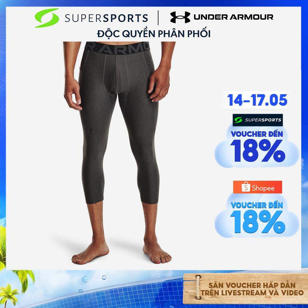 Quần Ôm Nam Under Armour Heat Gear Armour 3/4 Legging - Xám - 1361588-090