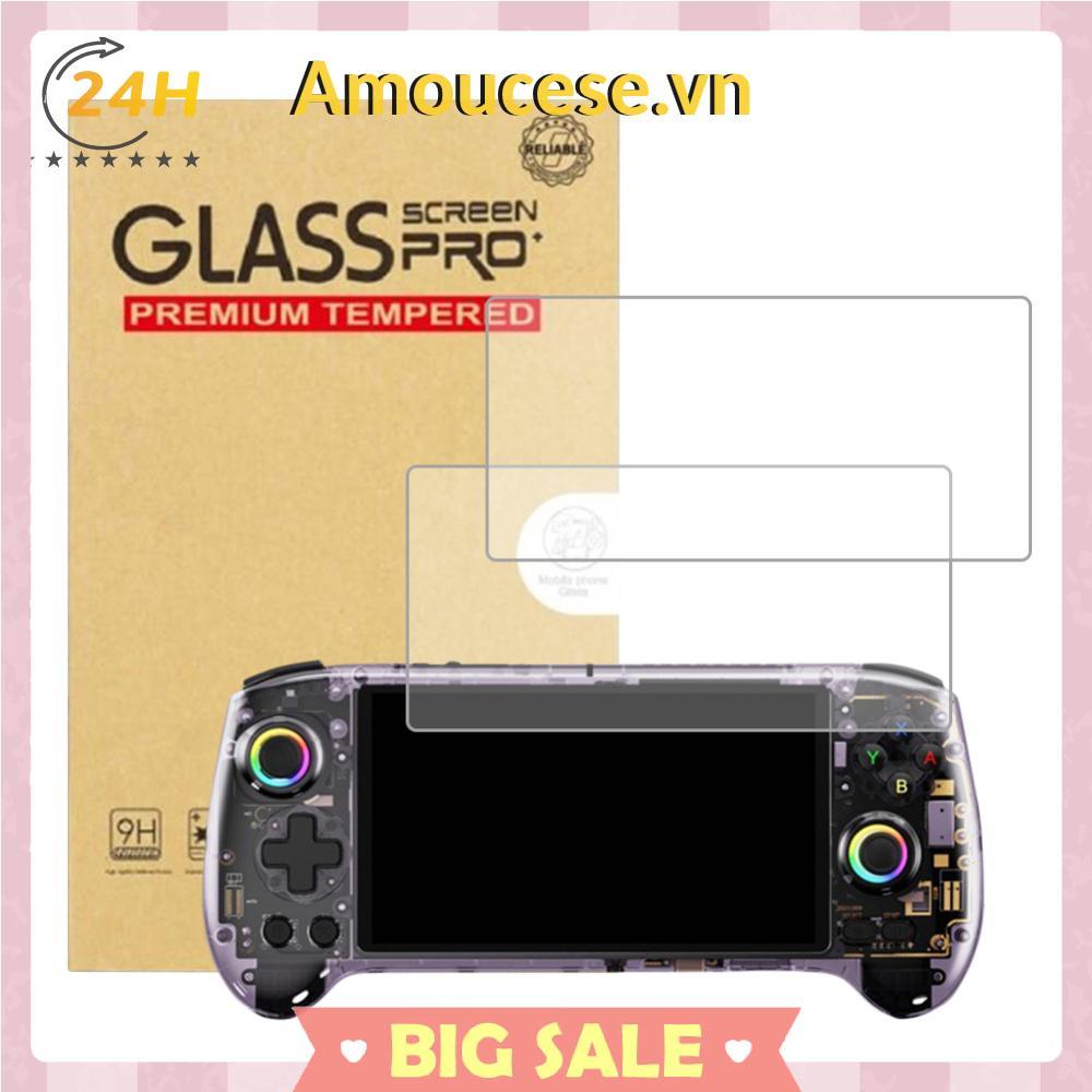 2 Chiếc 9H HD Kính Cường Lực Chống Trầy Xước Bảo Vệ Màn Hình Phụ Kiện Trò Chơi Cho Anbernic RG557