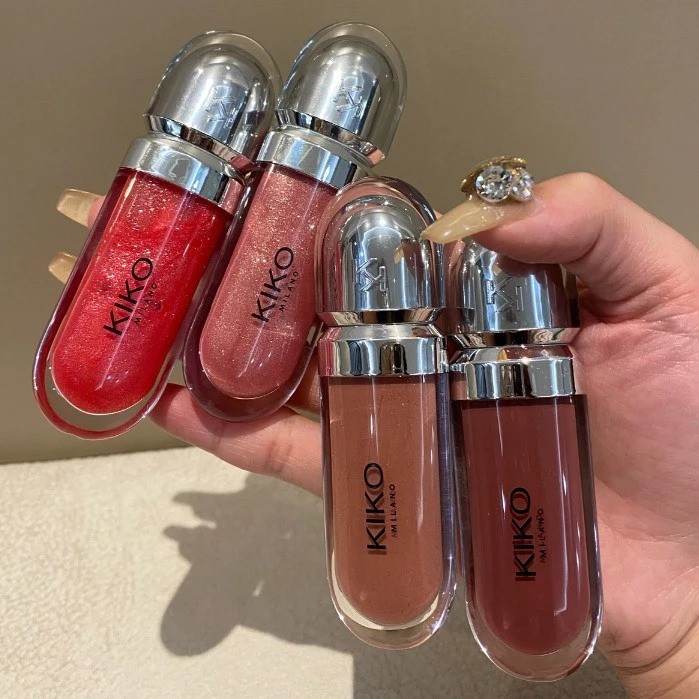 Kiko Lip 6.5ML / 3D Hydra Lipgloss / Chất lượng nước hydrat hóa / Thời gian dài Không rơi