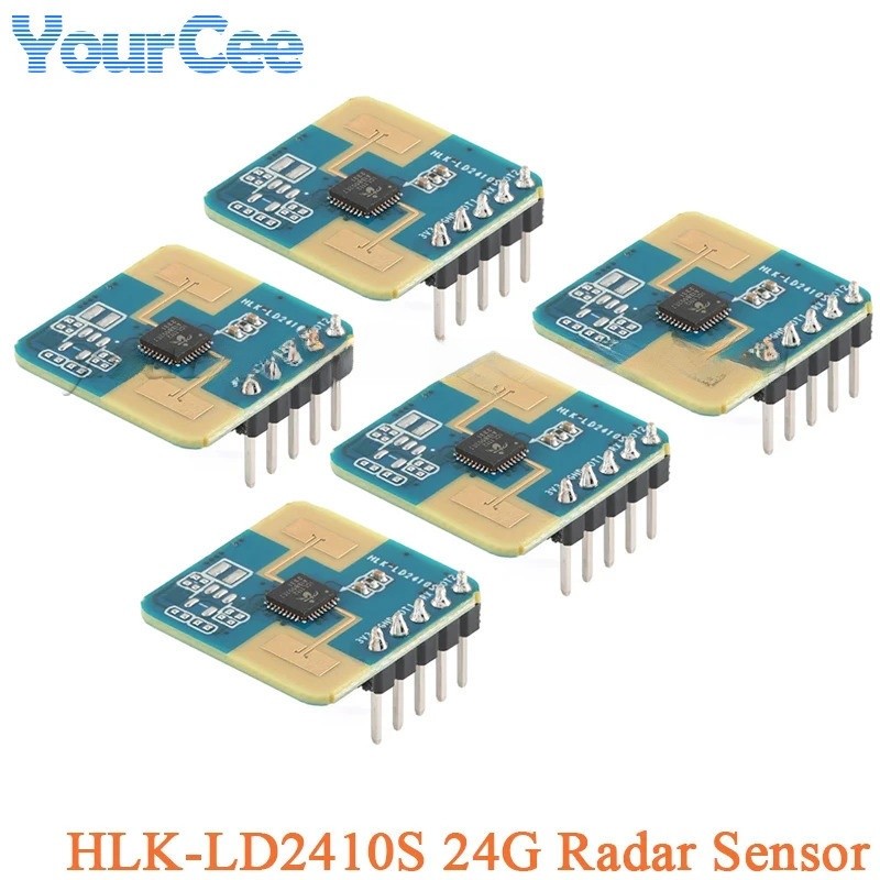 10 Cái / 1 Cái LD2410S 24G Cảm Biến Sự Hiện Diện Của Con Người Mô Đun Cảm Biến Radar HLK-LD2410S Côn