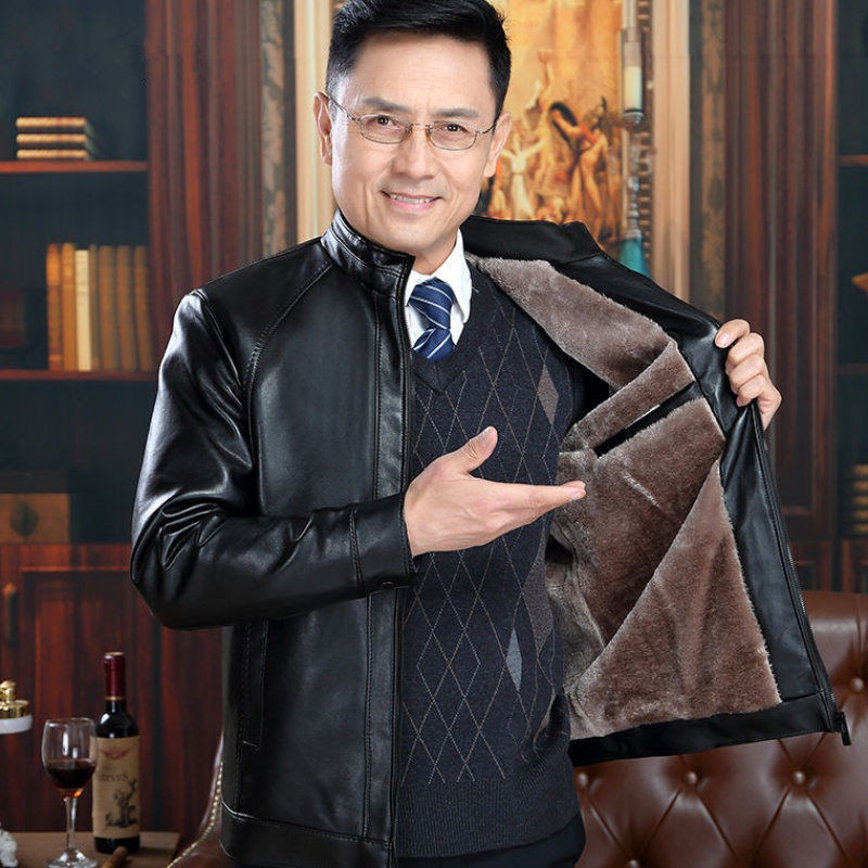 Áo khoác da nam Áo khoác da nam Áo khoác da nam Áo khoác da nam Áo khoác lông cừu Áo khoác da trung 