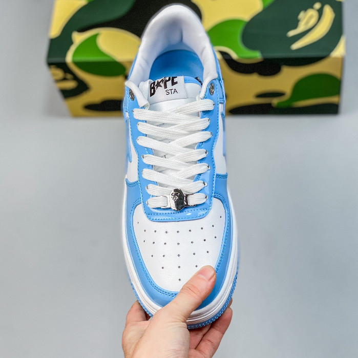 MKRA Bape Sta To Low Blue White Low Top Giày thường ngày GSGA