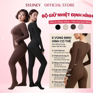 Bộ Giữ Nhiệt Định Hình Len Tăm Dệt Kim Syliney Siết Eo, Dưỡng Ẩm, Co Giãn 4 Chiều - SGN003