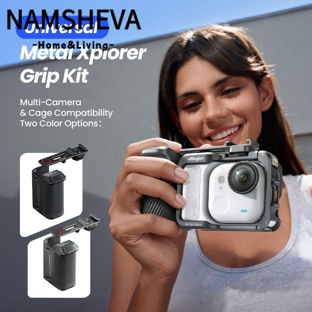 Tay cầm NAMSHEVA Xplorer Grip Kit, Nút chụp bằng hợp kim nhôm Giá đỡ Vlog Street Grip, Nhẹ cho DJI A