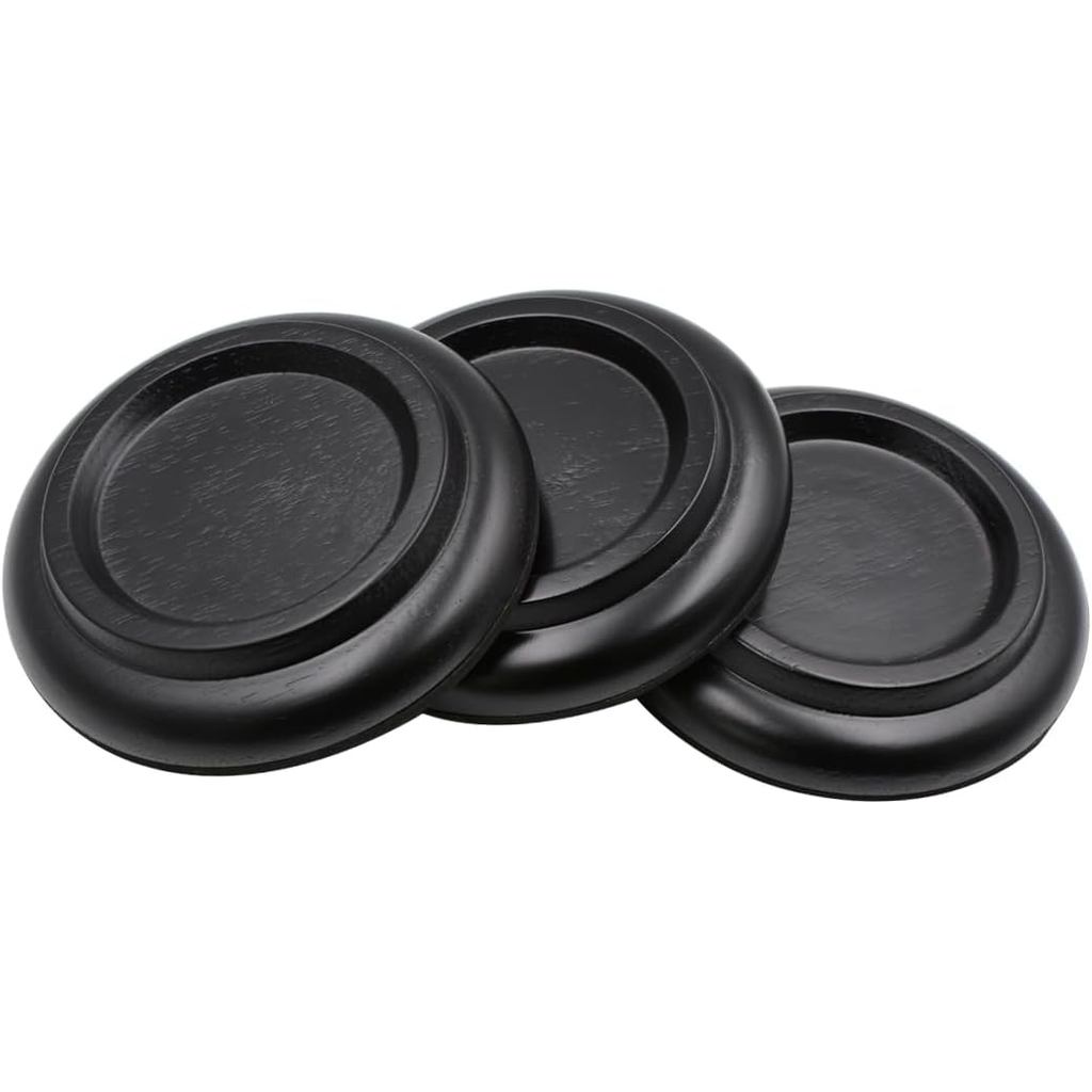 Piano Caster Cups Grand Piano Caster Cups Piano Leg Hardwood Cups Pads cho Grand Piano (Gỗ Đen, Bộ 3
