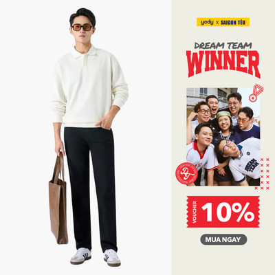 Quần Jean Nam YODY Dáng Regular,Vải Denim 4 mùa Không Bạc Màu, co giãn thoải mái TRA - QJM7059