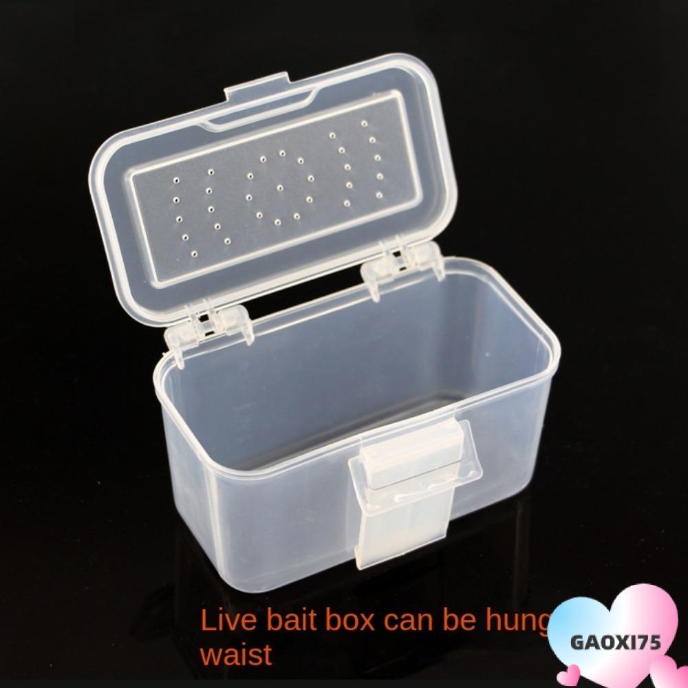 GAOXI75 Hộp Giun Đỏ, Hộp Đựng Trong Suốt Mồi Sống Hộp Giun Đất, Dụng Cụ Câu Cá Eo Câu Cá Cá Chép Bay