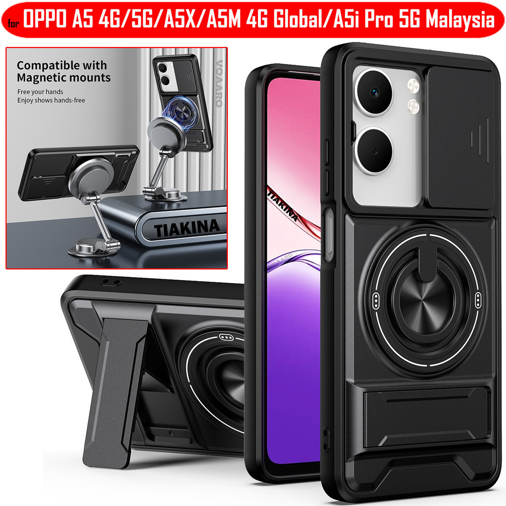Ốp Lưng Cho OPPO A5 A5X 5G A5M 4G Toàn Cầu Ốp Lưng Từ Tính Cho OPPO A5I Pro Malaysia Ốp Lưng Chân Đế