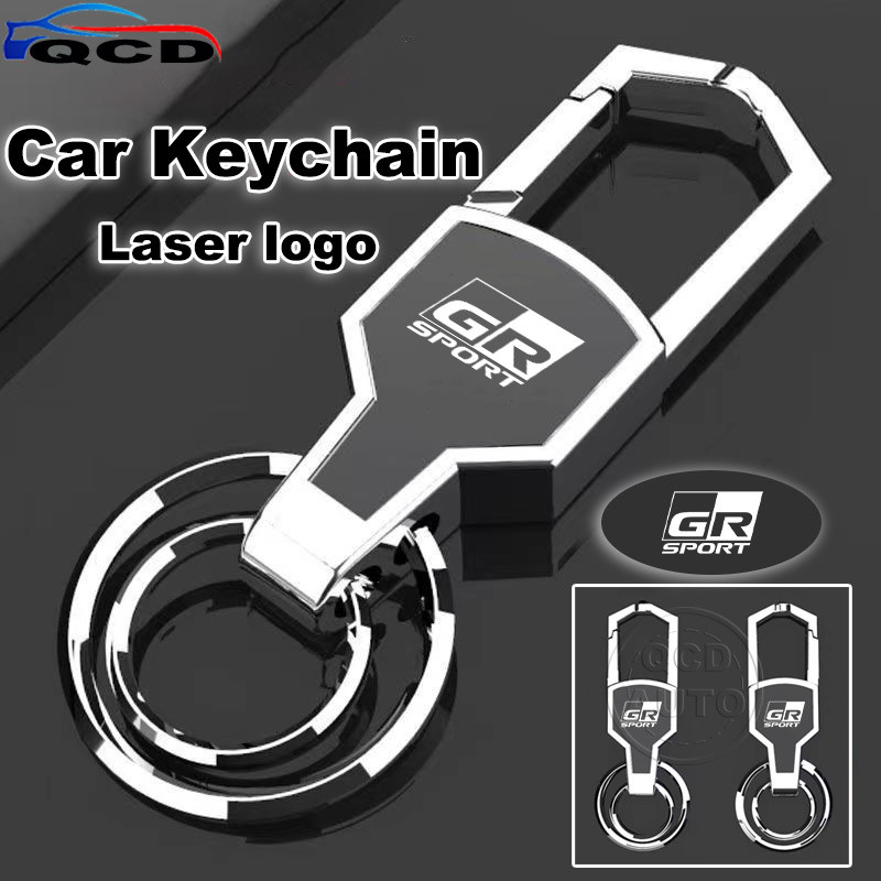 GR Xe Di Động Móc Khóa Laser Logo Chống Mất Hợp Kim Kẽm Chìa Khóa Cho Xe Toyota GR 86 Yaris Vios Cor