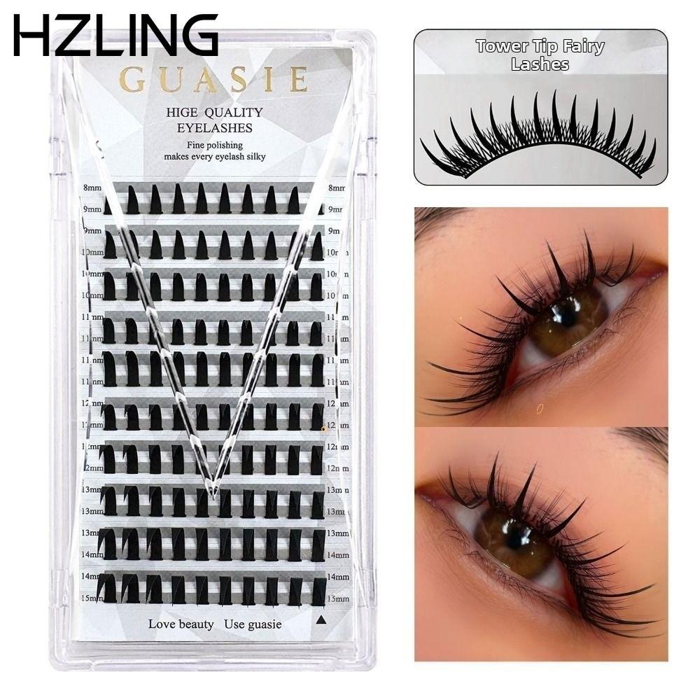 Cụm mi HZLING, Baddie Anime Volume Spiky Manga Lông mi Cụm, Vẻ đẹp nữ Handmade C Curl 8-15mm Cụm mắt