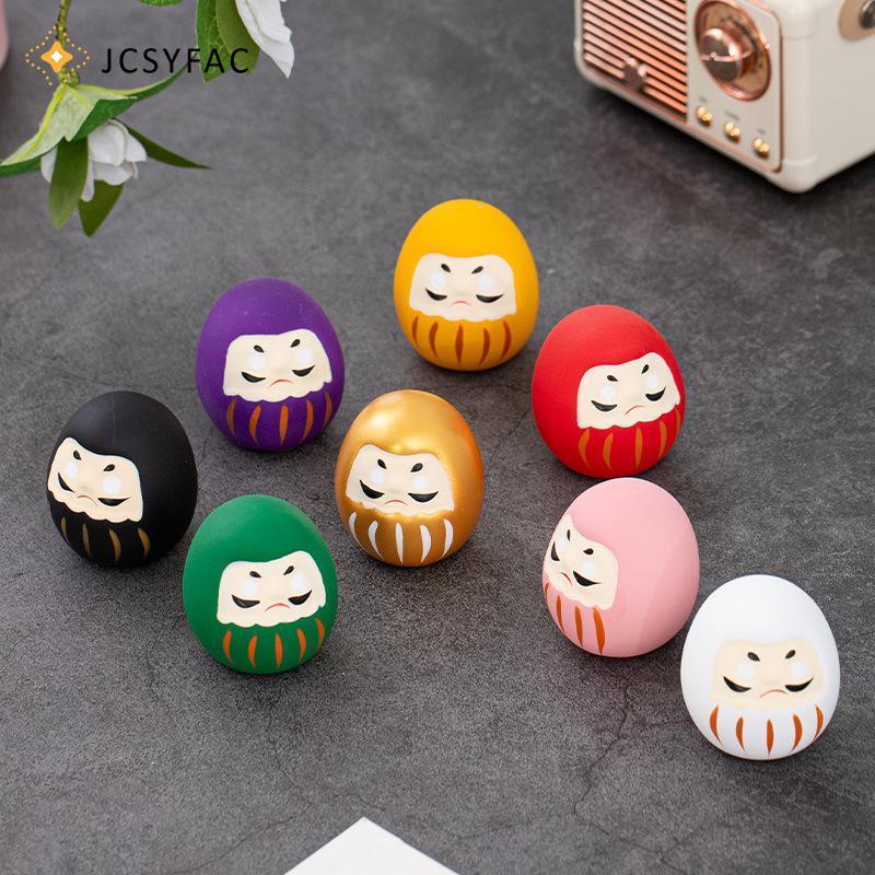 JCSYFAC Nhật Bản Gốm Daruma Tượng Daruma Tumbler Thủ Công Luy Fortune Trang Trí Phong Cảnh Daruma Bú