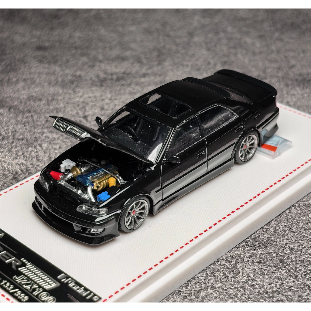 Model1 1: 64 JDM Đen Chaser JZX100 MK6 Thể Thao Mô Hình Diecast Kim Loại Hiển Thị Xe Mới