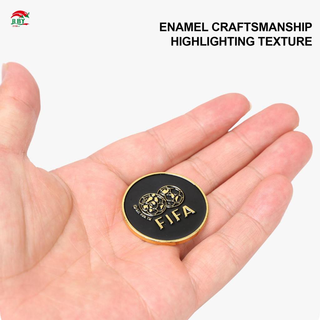Trọng tài bóng đá Flip Coin Di động Chống rỉ sét Hợp kim cứng Trọng tài Thẩm phán Toss Đồng xu cho b
