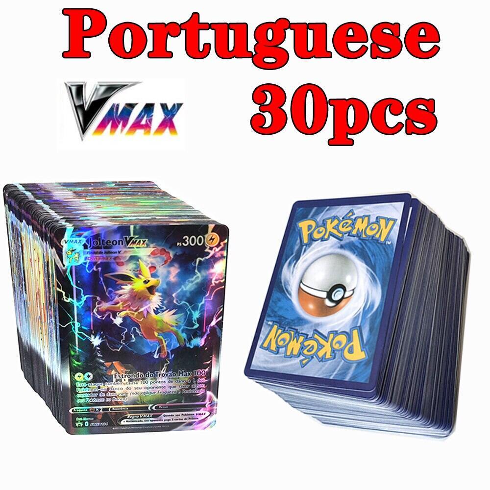 2022 Mới Bồ Đào Nha Pokemon Thẻ Vmax Pokemon Sáng Bóng Thẻ Trò Chơi Chiến Đấu Lớn Thẻ Pokemon Thẻ Gi