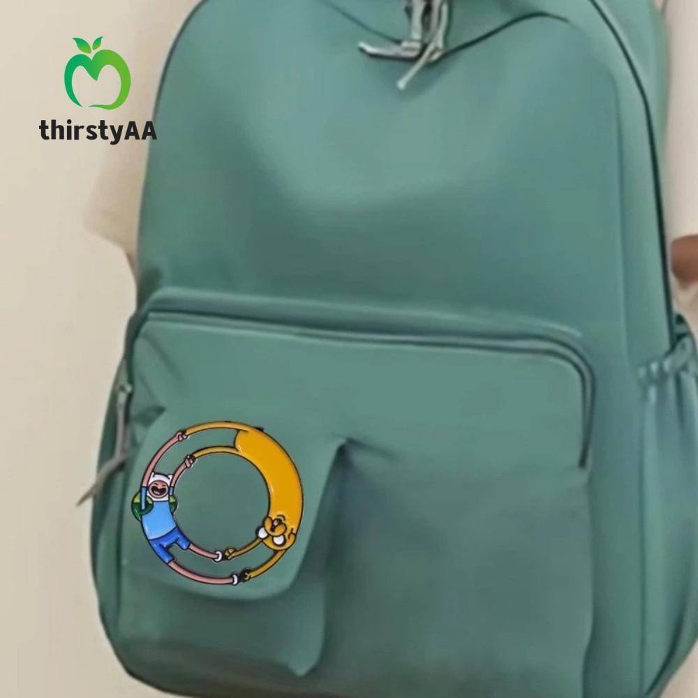 THIRSTYAA Puppy Holding Person Trâm cài, Puppy and Person Adventure Men Anime Trâm cài, Anime Cầm Ta