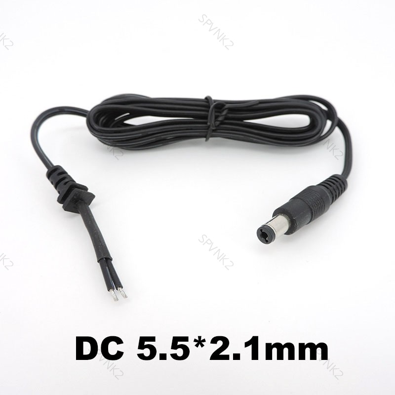 150cm DC Dây Cáp Nguồn Cung Cấp Dây DC Nam Cắm 2pin 5.5 * 2.1mm Đầu Ra 20awg VNK2