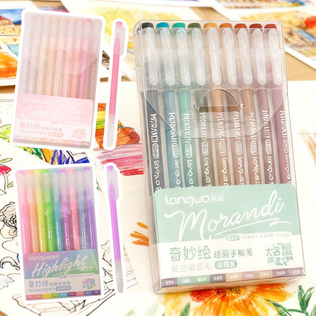 5 Series Morandi Color Gel Pen Đồ dùng văn phòng phẩm - Bút viết màu kẹo trong suốt - Thiết kế tay c