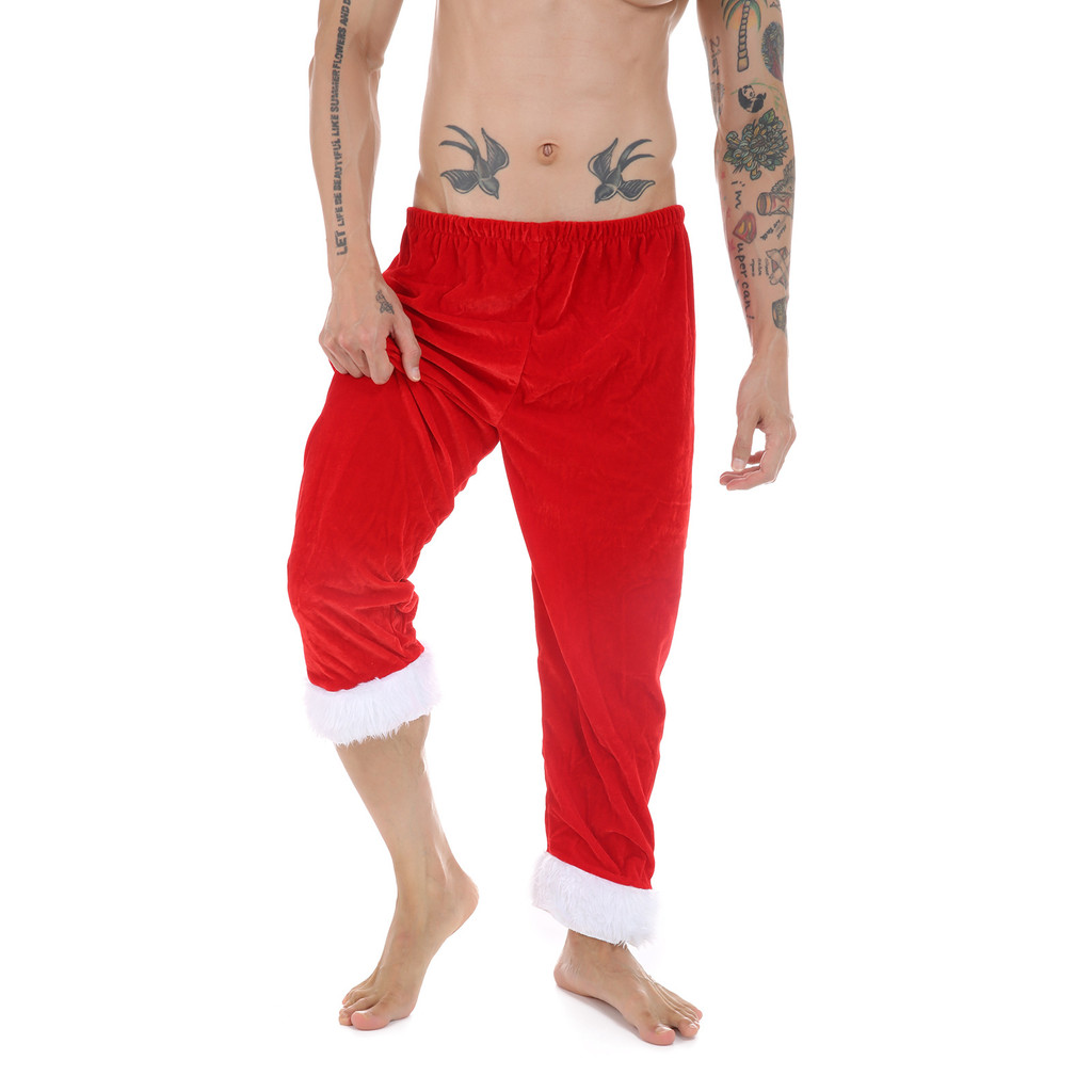 Clever-Menmode - Ông già Noel nhung đỏ, trang phục hóa trang Giáng sinh