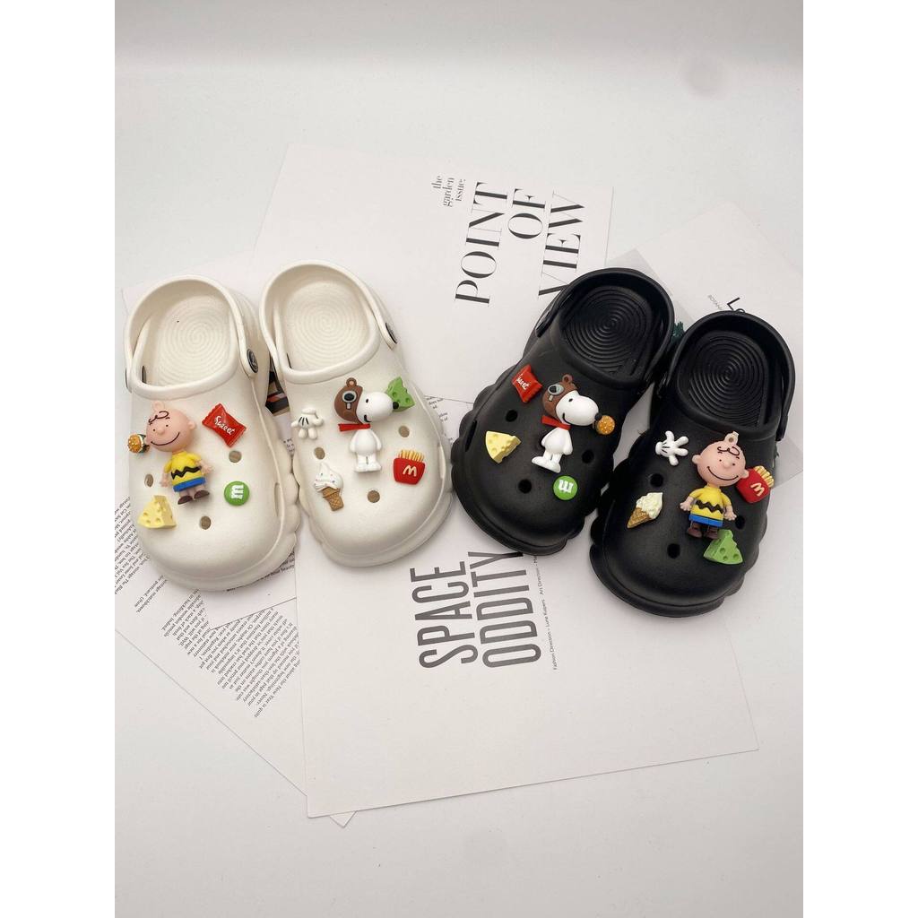 10 Chiếc Giày Quyến Rũ 3D Búp Bê Snoopy Giày Có Thể Tháo Rời Khóa Hoa Trang Trí Cho Crocs