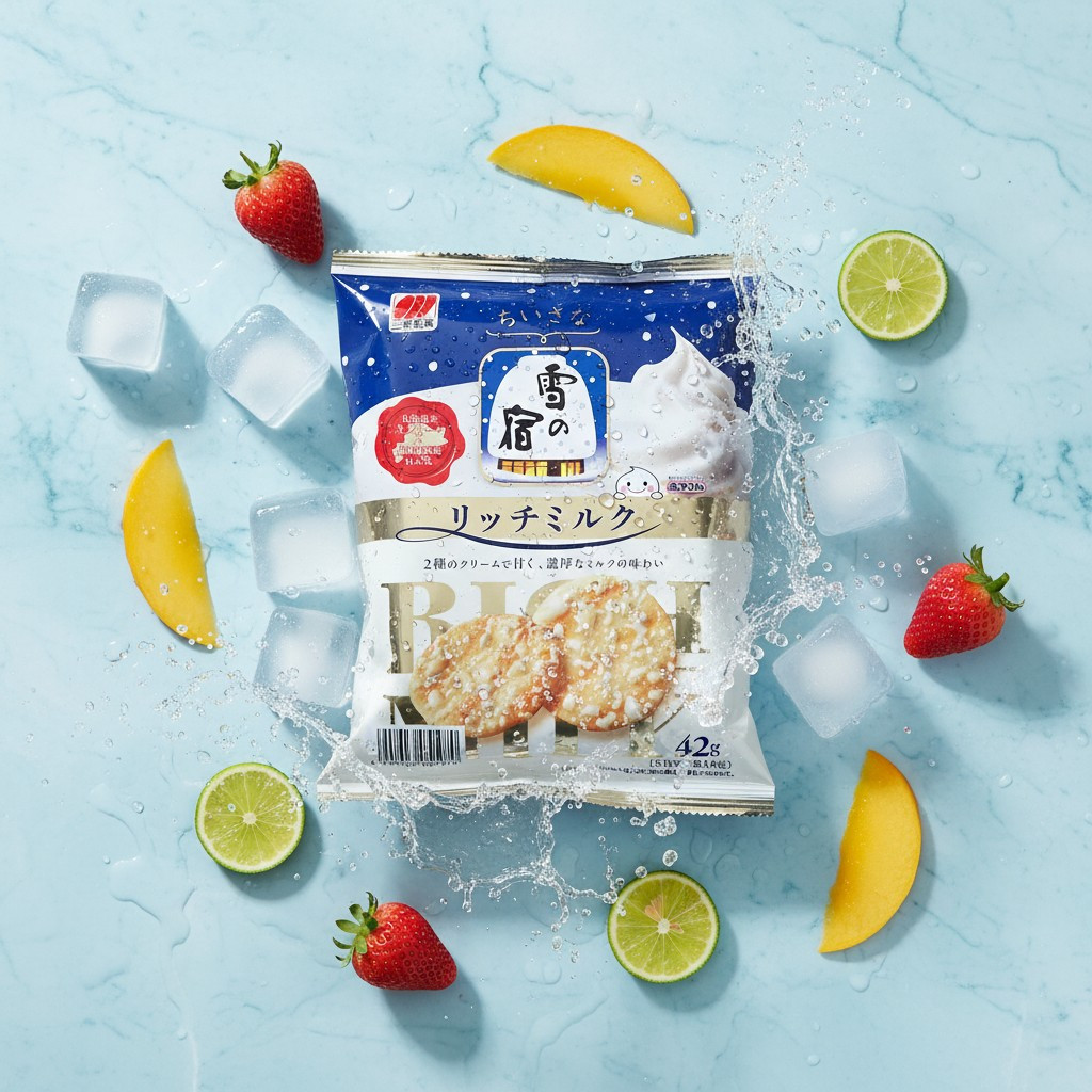 Bánh gạo tẩm đường Sanko 10 chiếc (42g) - Vị sữa tươi nguyên kem