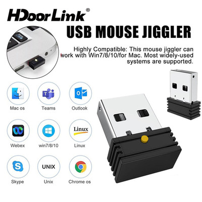 HdoorLink Chuột USB Jiggler BẬT / Tắt Nút Chuyển Động Chuột USB Tự Động Không Thể Phát Hiện Cho Laptop Máy Tính Để Bàn