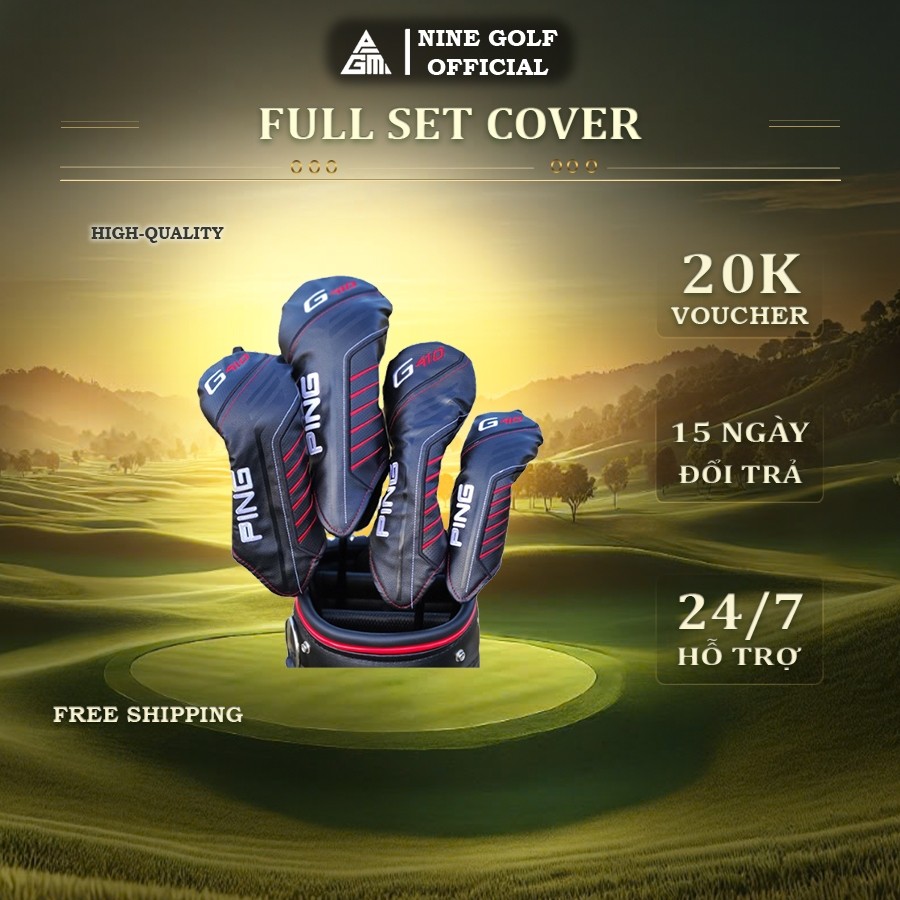 (Xả Kho) Cover Gậy Golf, Bọc Gậy Golf, Full Cover Gậy PING G410, Cover 3, Cover 5, Cover Driver,