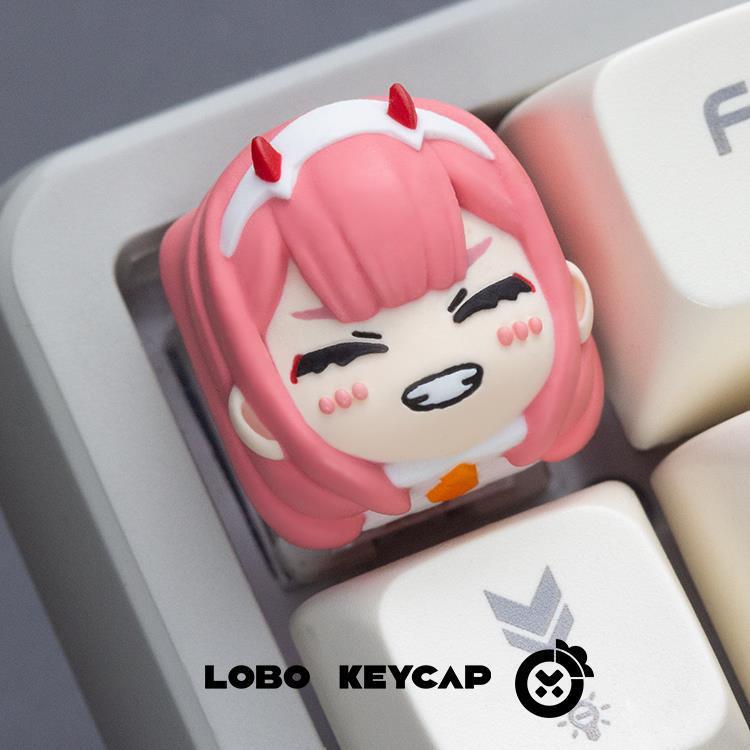 Keycap Artisan Zero Two (02) Darling in the Franxx Nhựa Epoxy - Nút Bàn Phím Cơ Anime Waifu - LOBO K