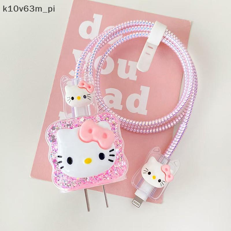 kv Hello Kitty Cartoon Charger Data Cable Case Protector And Winding Kit For Charger Case vn