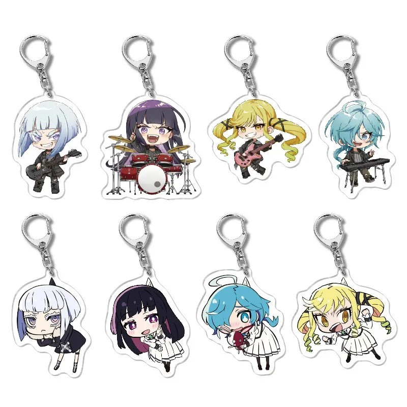 Móc khóa anime Rock Is a Ladys Modesty mica acrylic chibi Lilisa Suzunomiya phụ kiện trang trí cặp s