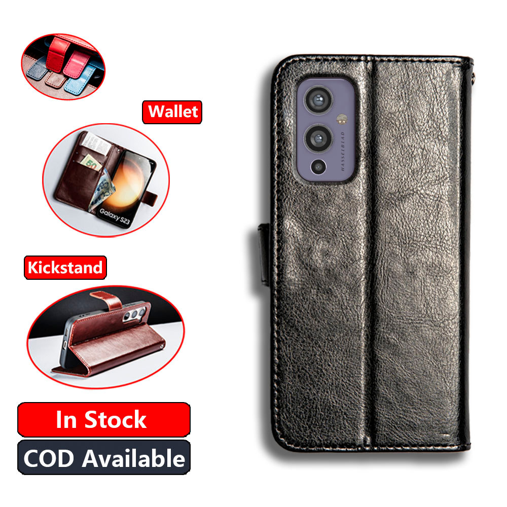 Da Cổ Điển Cho OnePlus 9 5G LE2113 LE2111 LE2110 LE2117 LE2115 Ví Vintage Folio Case Flip Cover Đóng