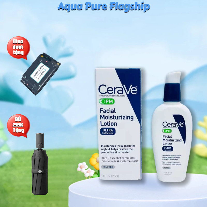 CeraVe Kem Dưỡng Phục Hồi & Sáng Da Ban Đêm PM - Niacinamide 89mL (Chính hãng) | Dưỡng ẩm, giảm thâm