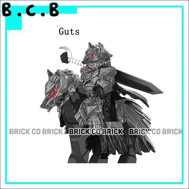 Nhân vật Guts và Ngựa Guts Mô Hình Nhân vật  Binh Lính Trung Cổ Mô hình Hiệp Sĩ Guts Và Ngựa Chiến F