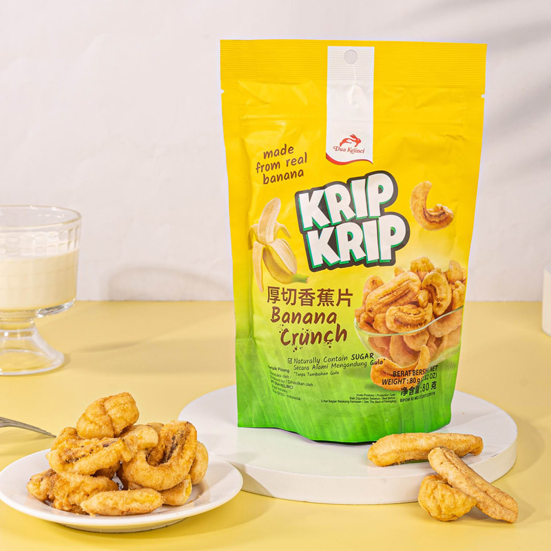 Indonesia Nhập Khẩu Thỏ Trắng Đỏ Dày Chuối Khoai Tây Chiên Ngọt Ngào Giòn Kazi Kazi Giảm Glutton Đồ 