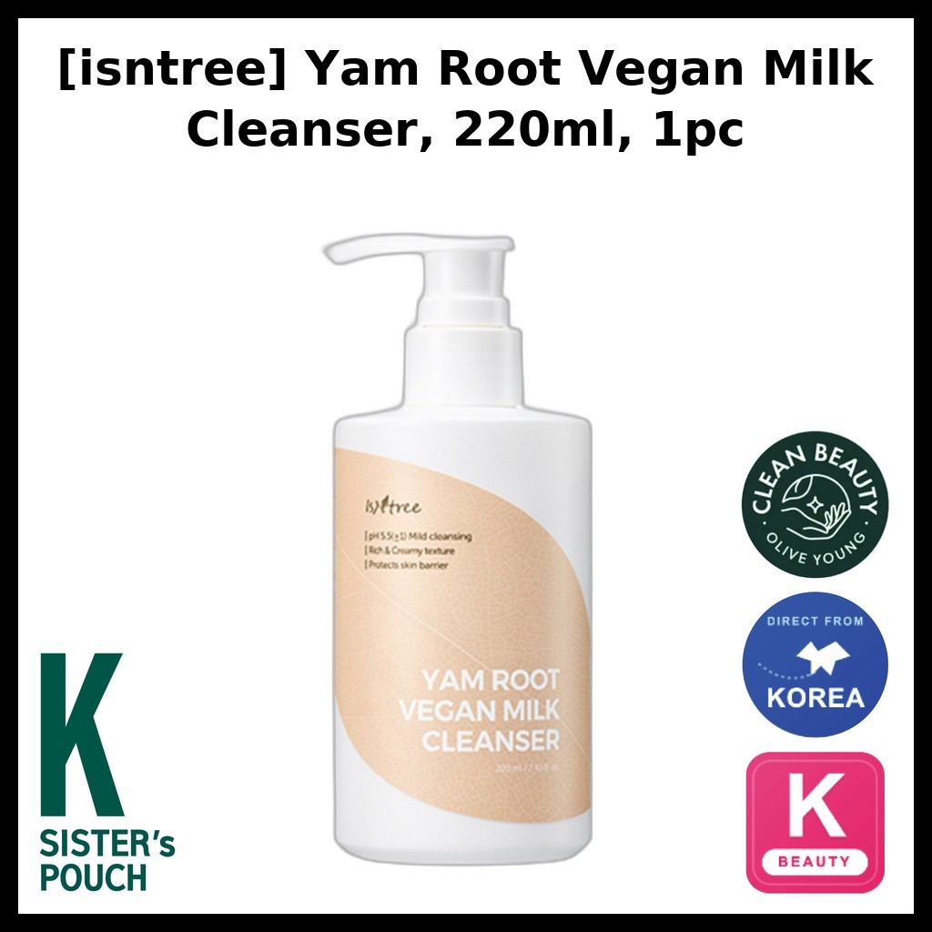 ISNTREE [istree] Sữa rửa mặt thuần chay Yam Root, 220ml, 1 cái / Sữa rửa mặt Hàn Quốc / Sữa rửa mặt 