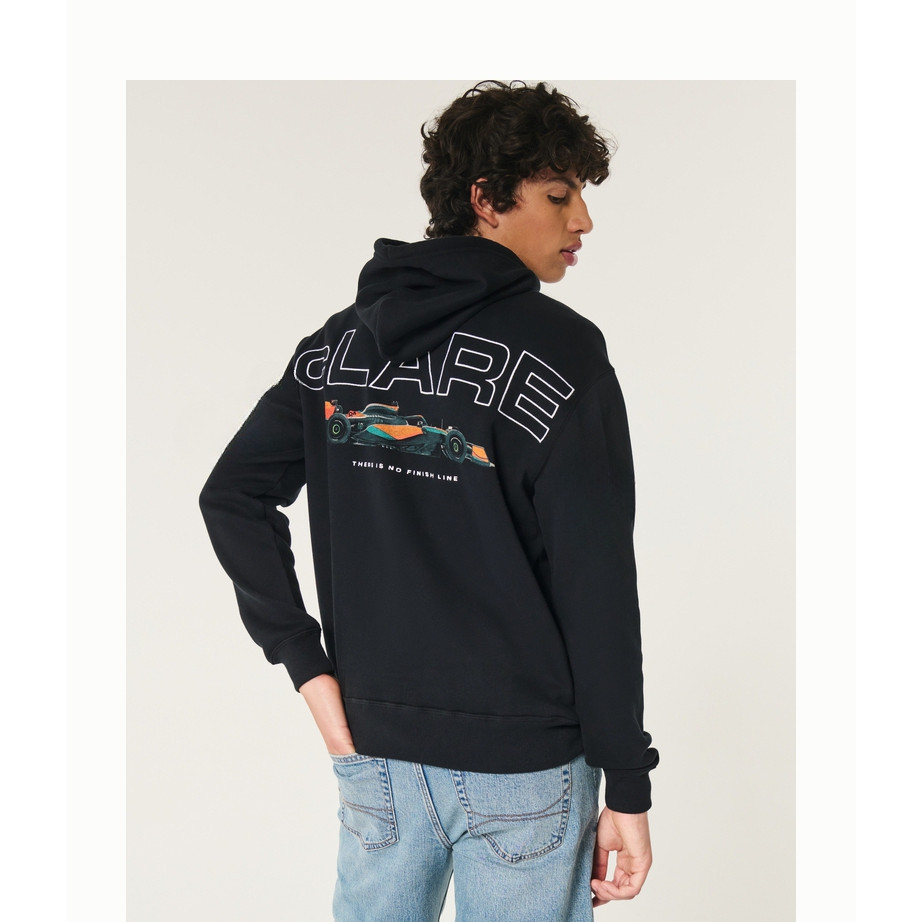Hollister mới của Clare Racing in hình nam dài tay thời trang giản dị Ins Racing người đam mê áo nỉ 