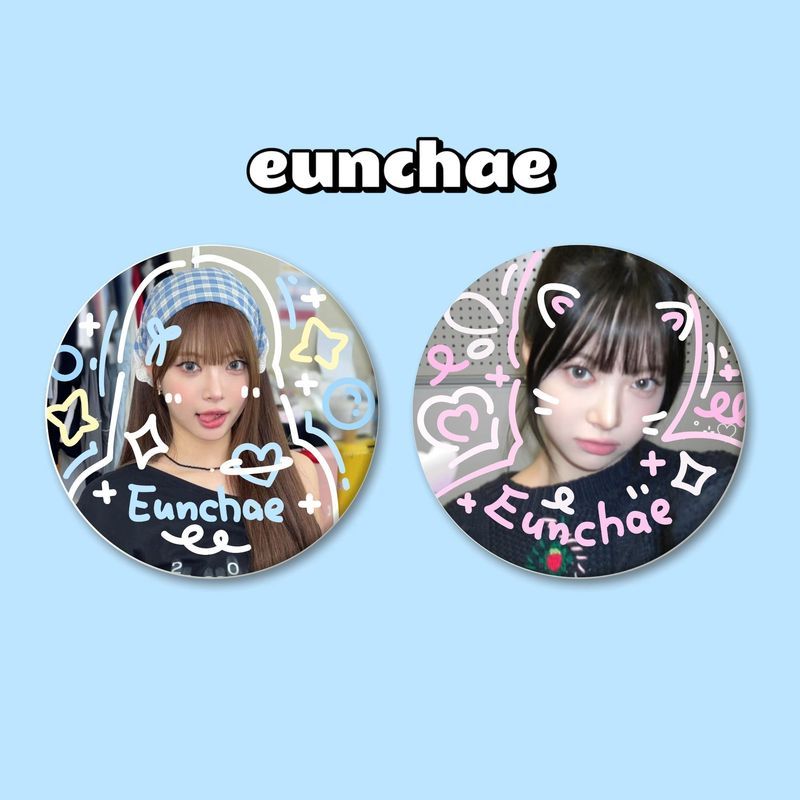 EunChae EunChae Hàng Hóa Graffiti Huy Hiệu Thung lũng Đường Kính 58 Mm Thiếc Thanh Laser Quà Tặng260