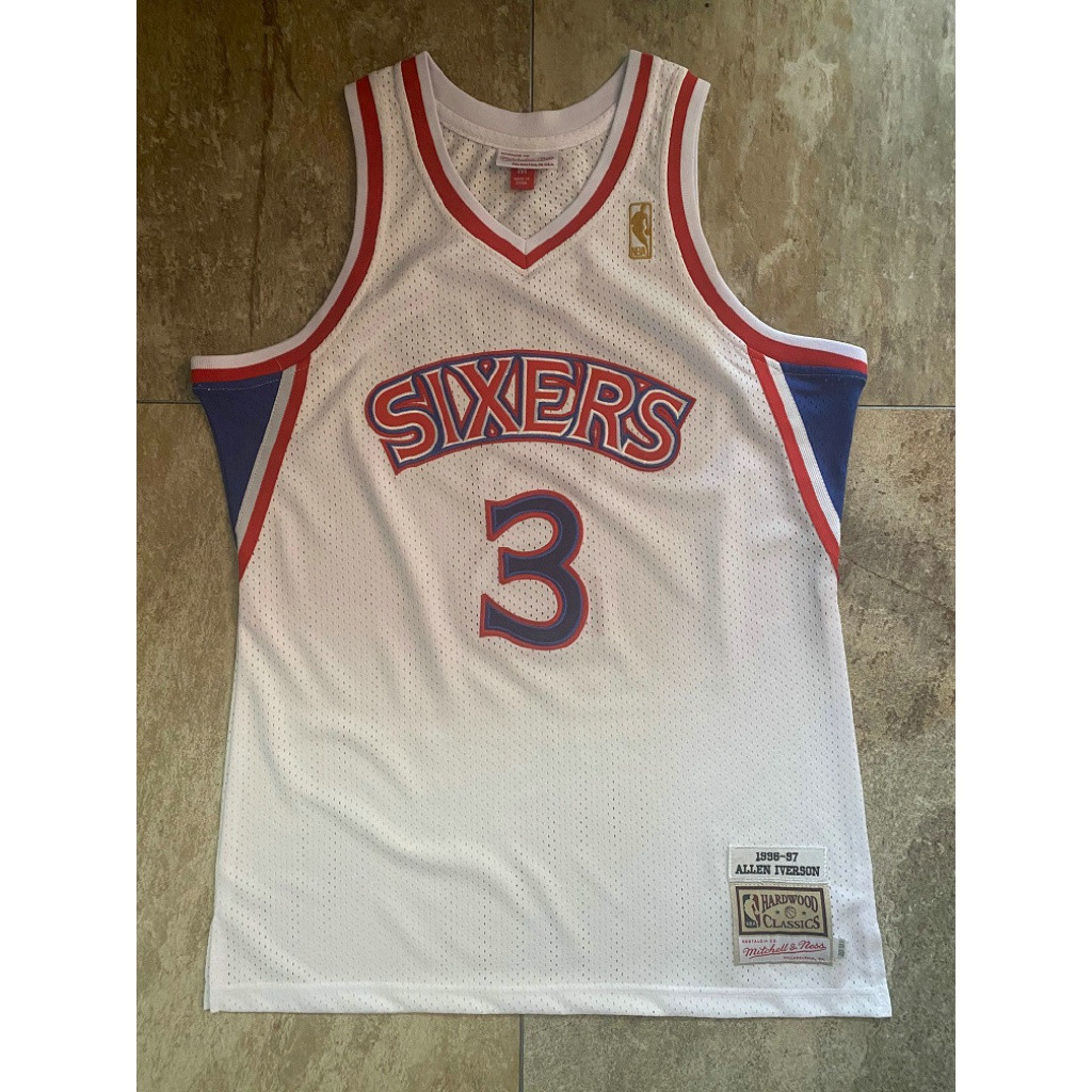 JOCELN Nam Allen Iverson Philadelphia 76ers 1996-97 Mitchell Ness Classic Hardwood Rookie Authentic 