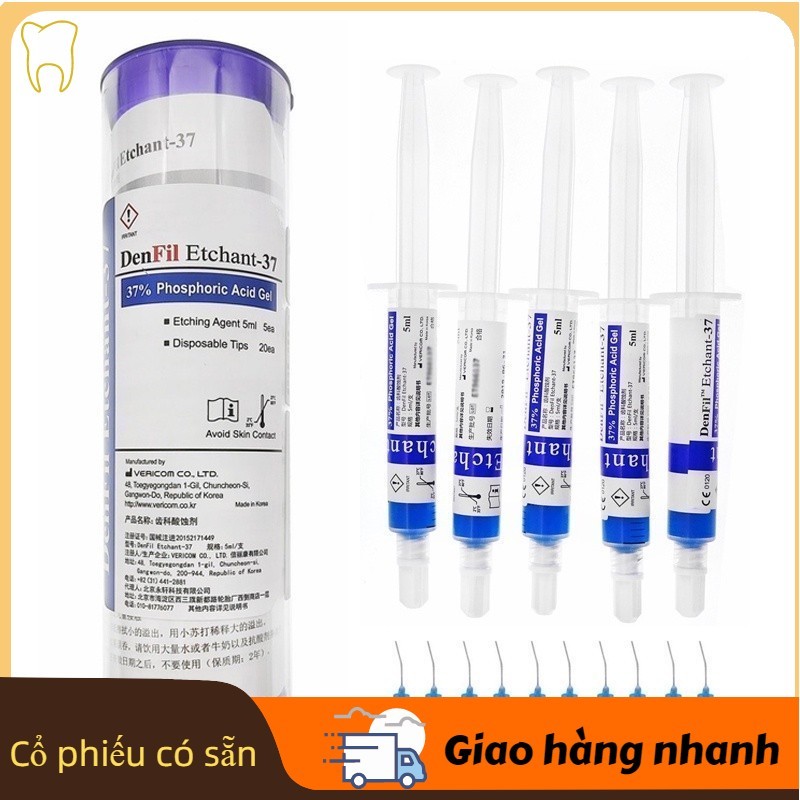 Đại lý khắc axit Denfil Hàn Quốc Beiikang 37% Chất khắc axit nha khoa Men Phosphate Acid Etching Age