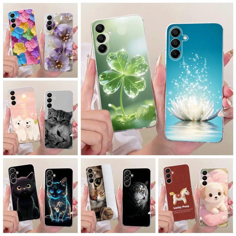 Dành Cho Samsung Galaxy Galaxy A56 5G Ốp Lưng SM-A566B Sang Trọng Lá May Mắn Hoa Sơn Mềm Silicon Ốp 