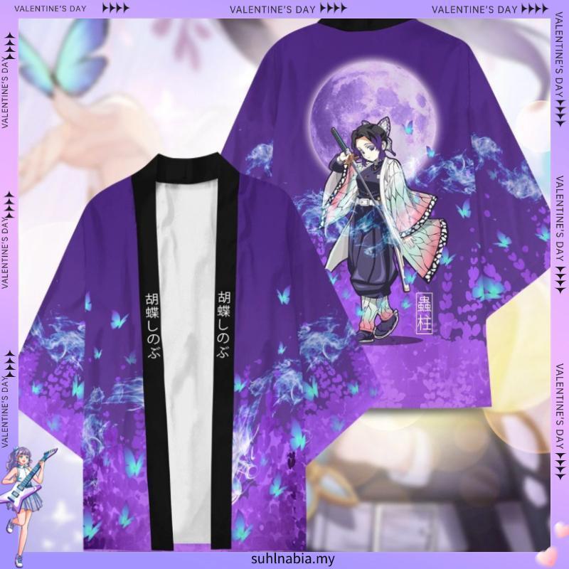 Anime Mới Demon Slayer Kimono Zenitsu Tanjirou Cosplay Haori Cardigan Áo Thường Ngày