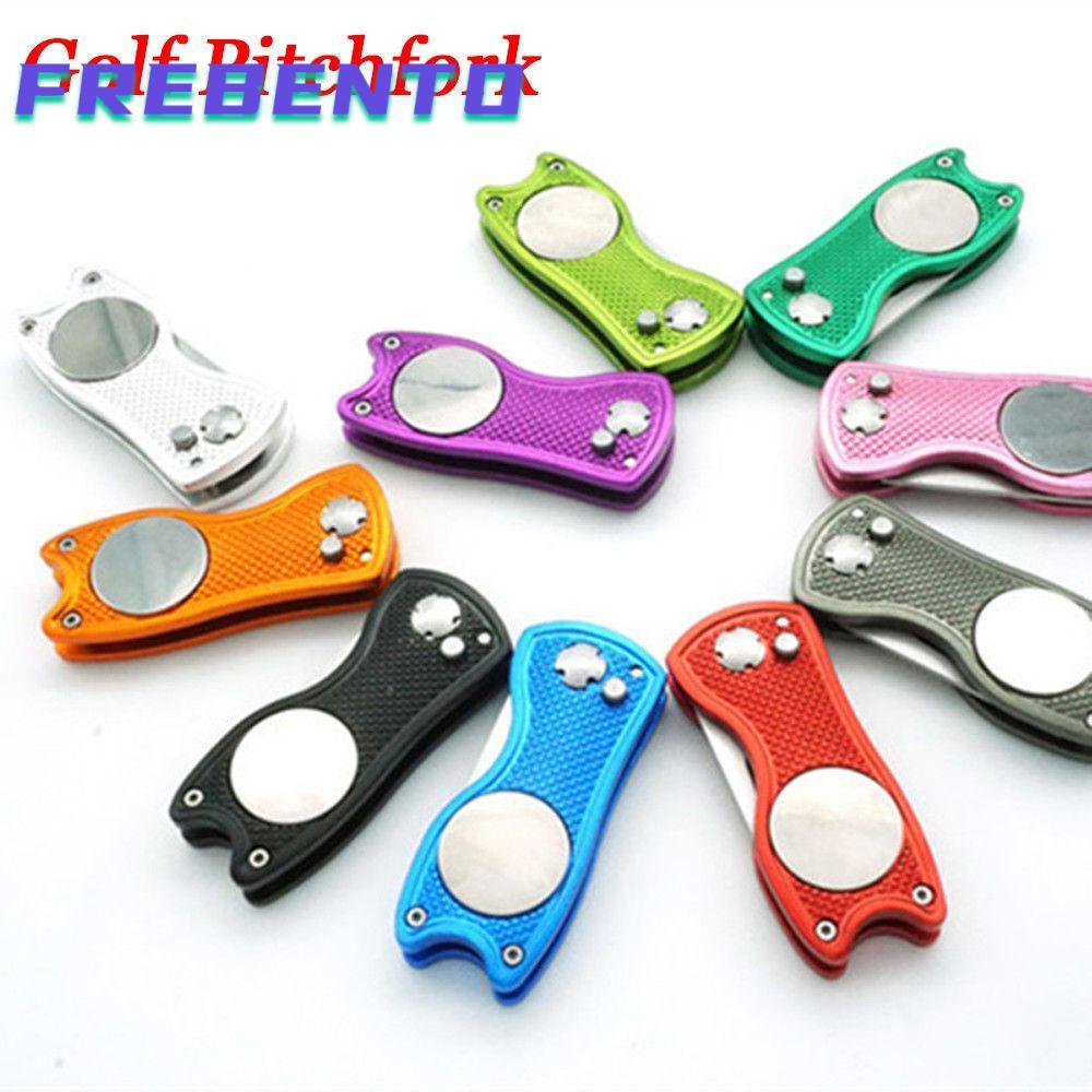 FREBENTO 7 Màu Golf Pitchfork Thép không gỉ Switchblade Đào tạo Pitch Groove Cleaner