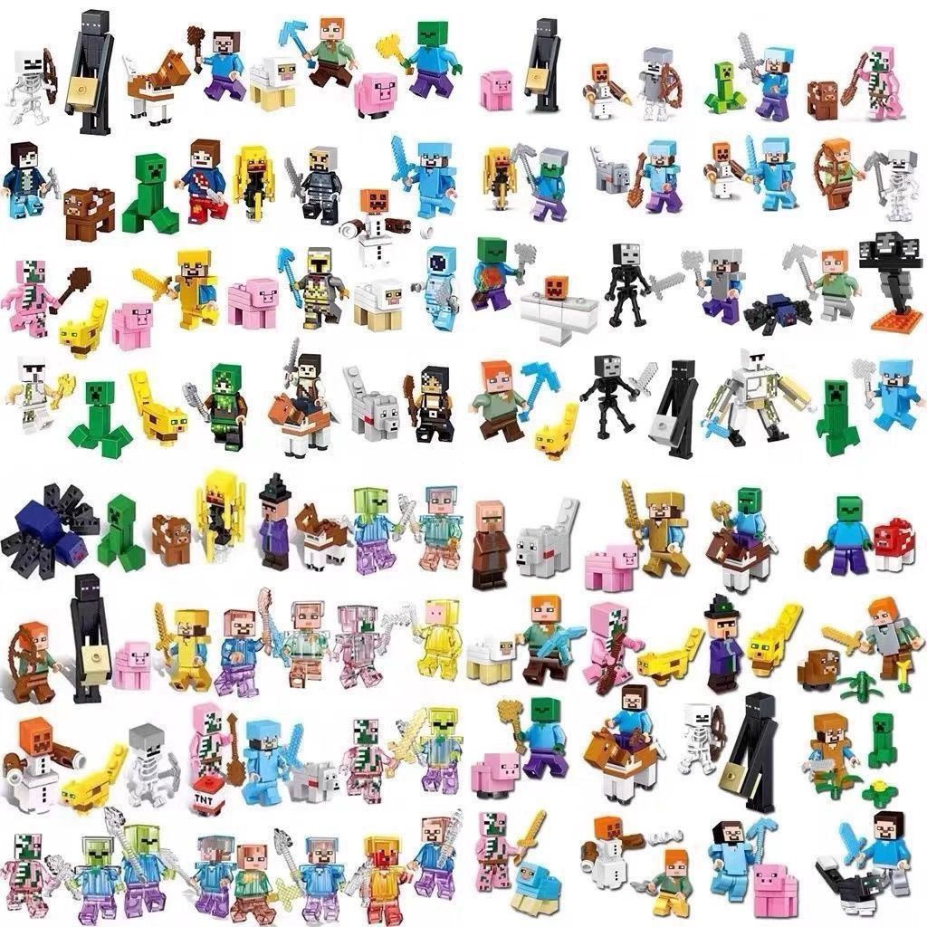 TQ~Compatible with LEGO Minecraft building blocks, Steve random figure, children's educational assem