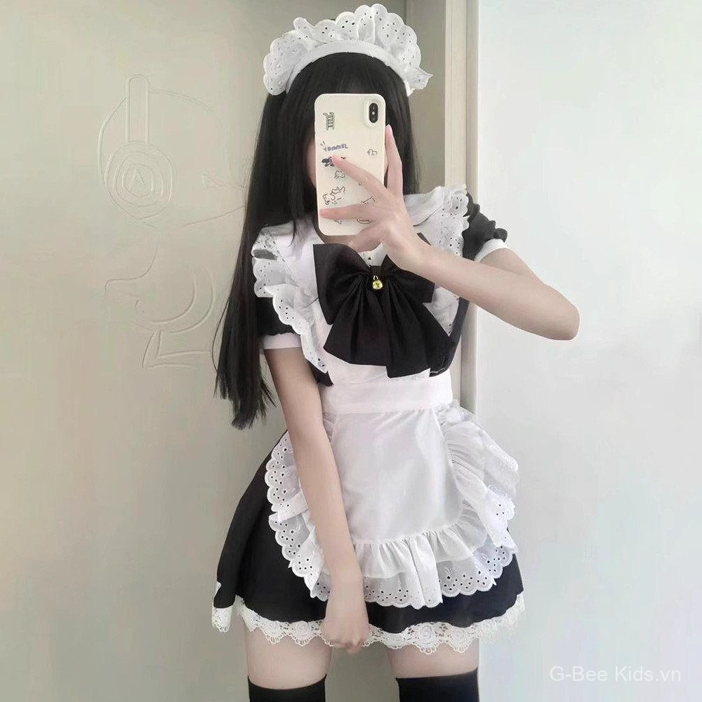 Người Giúp Việc Đầm Đầm Thỏ cosplay Dễ Thương lolita Nữ Đen lolita Trắng Phong Cách Nhật Bản