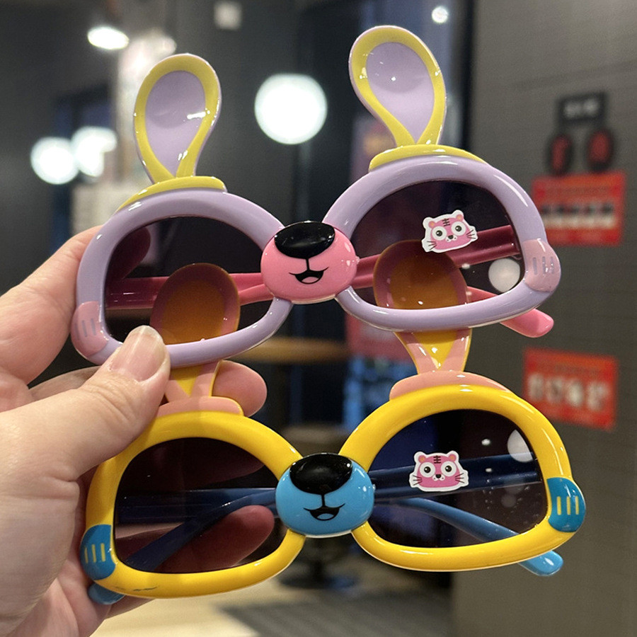 Chú Thỏ Dễ Thương Kính Mát Trẻ Em Tai Thỏ Hoạt Hình Kính Mát Cho Bé Ảnh Ngày Lễ Tấm Che Nắng Gương S