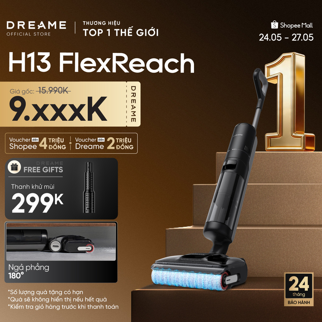 Dreame H13 FlexReach/H12 FlexReach/H13 Dual FlexReach/H13S FlexReach Máy hút bụi lau sàn không dây |