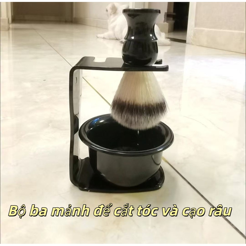 <GK>   Đàn ông râu Brush Set Beard Shape Comb Gỗ Xử lý Beard Brush Lợn Mane Hair Sản phẩm