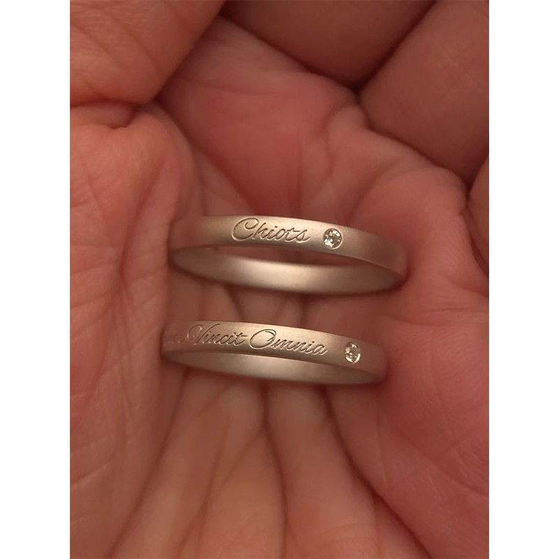 Cặp Đôi Nhẫn Cưới Ai Neng Đánh Bại Mọi Thứ 999 Bạc Phong Cách Mới Cặp Đôi Phong Cách Nhẫn Cặp Đôi Số