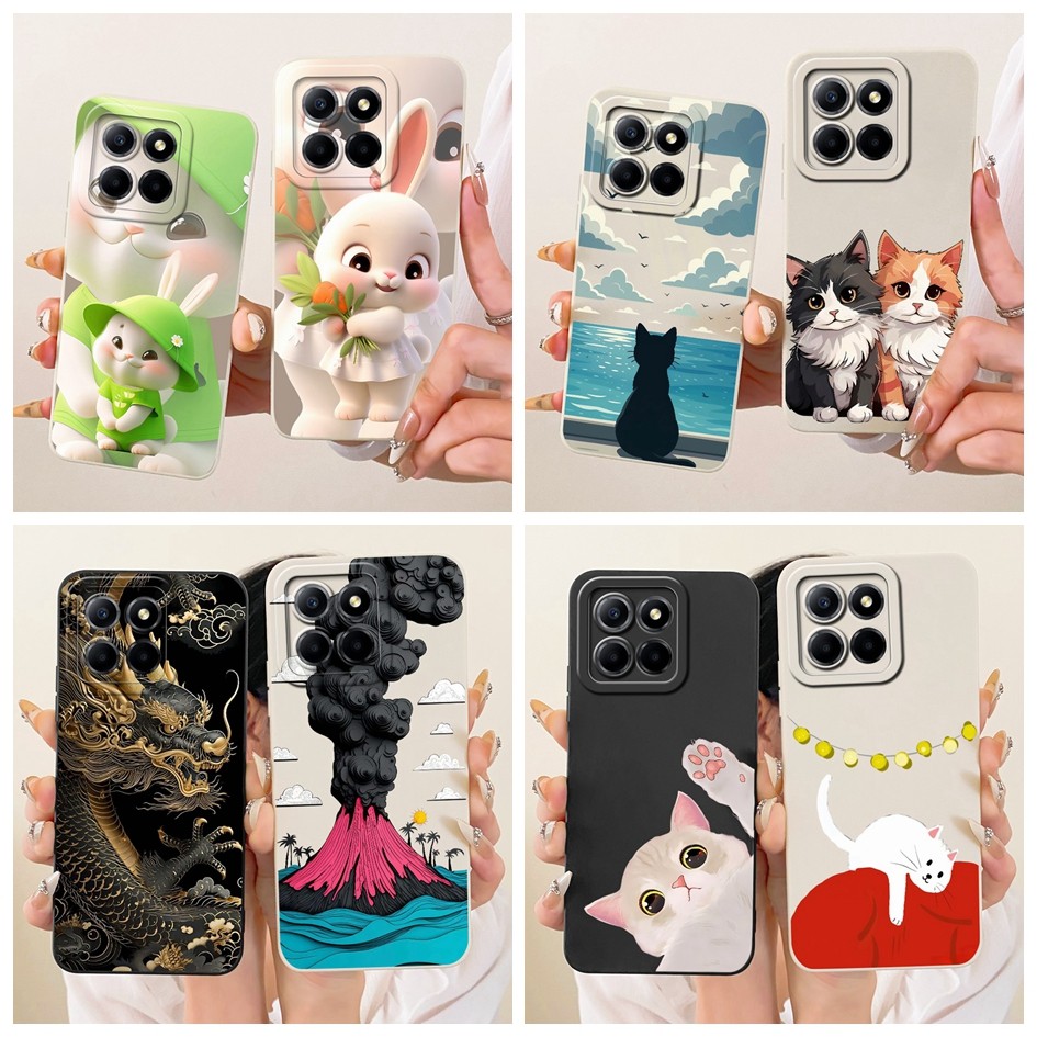 Ốp Lưng Cho Honor X8 Bao Honor X8 5G Sáng Tạo Hoạt Hình Mèo Thỏ Silicon Mềm Ốp Lưng Điện Thoại Honor
