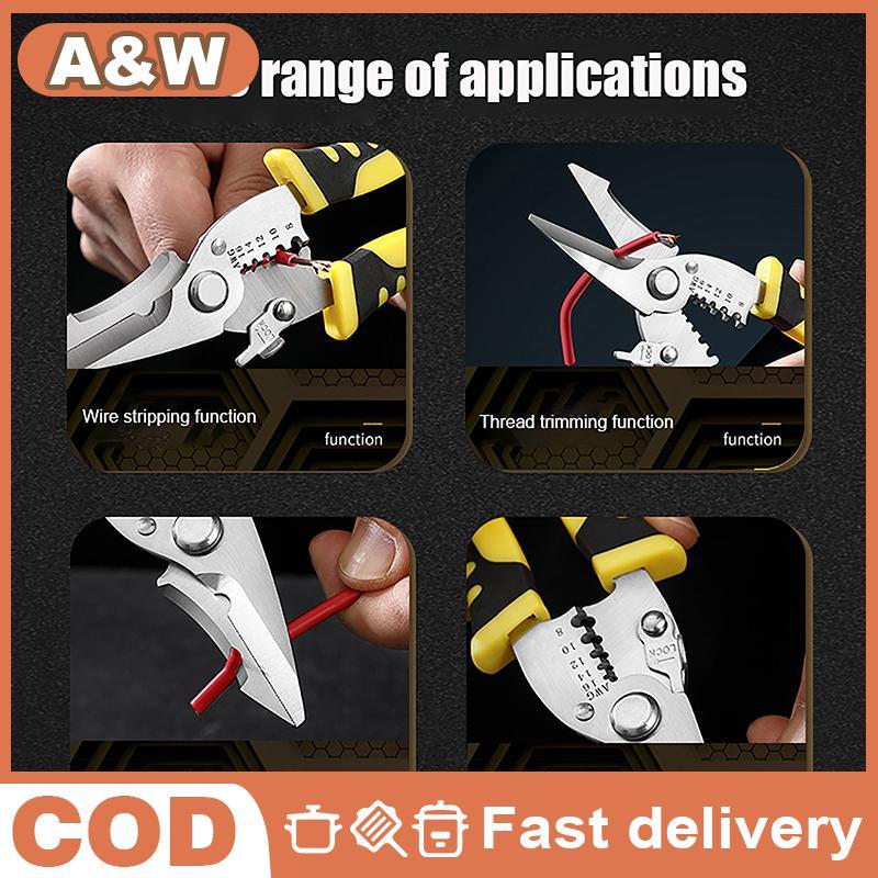 [WHP] Portable Multifunctional Electrician Pliers Wire Cutter Stripper Crimper