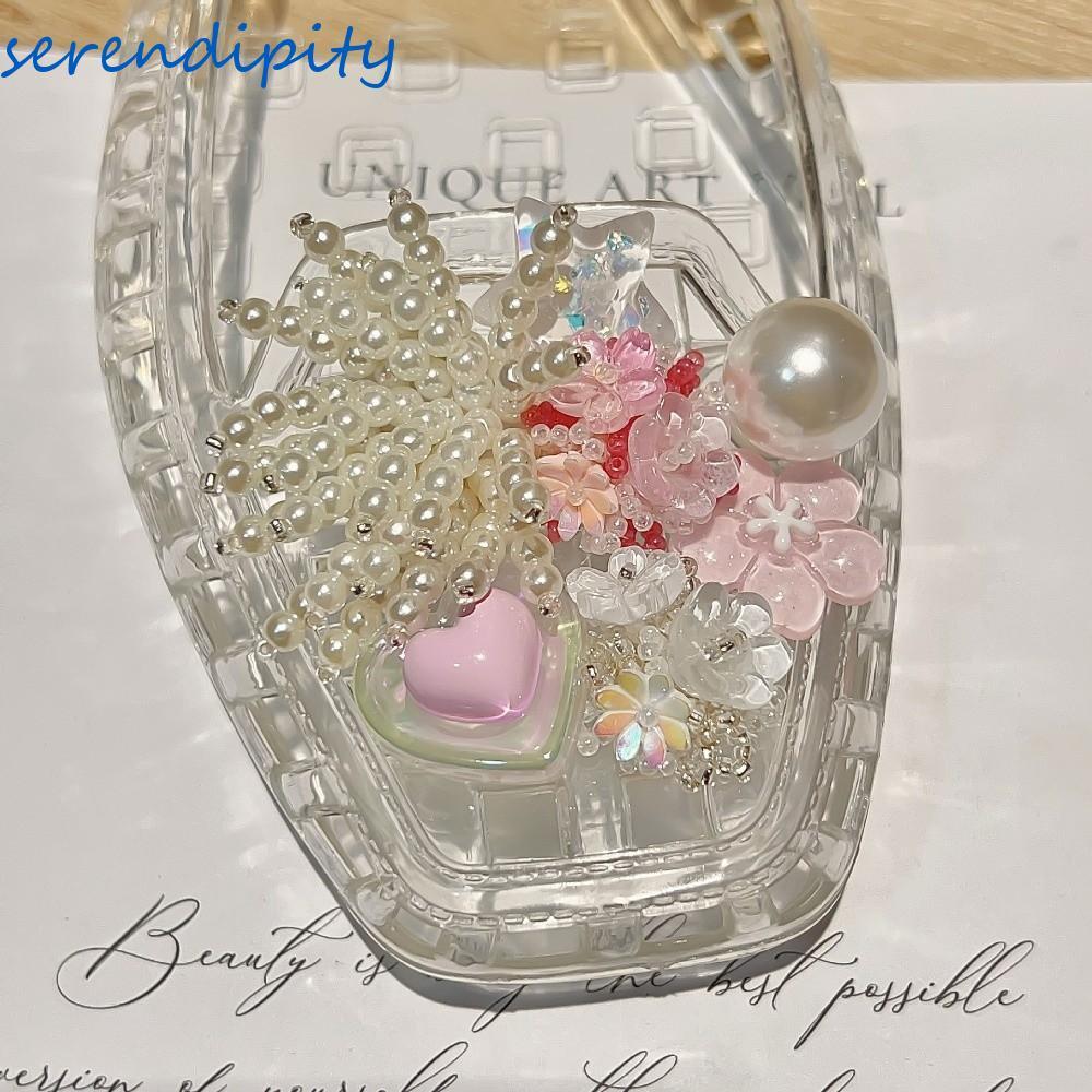 SEENDIPITY Heavenly Jelly Sandals Charms, Star Heart Button Crystal Jelly Shoes Phụ kiện, Hạt độc đá